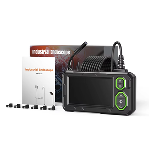 Kualitas tinggi 8.5mm Dual lensa <span class=keywords><strong>Borescope</strong></span> 4.3 "IPS layar HD 2MP IP67 8 LEDs Indoor/Outdoor pipa kamera SD kartu OEM endoskopi - Product Image 1