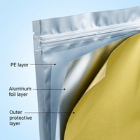 Bolsa Mylar a Prueba de Olores, Reutilizable, con Cierre Hermético, Bolsa de Aluminio con Cierre Ziplock, Sellado de 3 Lados, Bolsa Plana Pequeña de Plástico para Hierbas, Polvo, Té