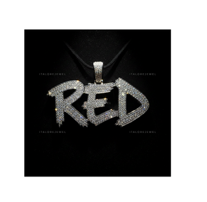Collar con Colgante de Letra de Moissanita en Plata de Ley 925 Chapada en Oro Blanco y Oro Rojo, Joyería Elegante con Dije, Regalo - Product Image 1