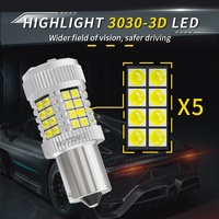RUTENSE 12-30V voiture LED clignotant 1156 7443 P21W ampoule de feu stop automatique 3030 puce Canbus ampoules