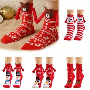 Calcetines Navideños de Algodón con Diseño de Santa Claus, Magnéticos, Novedad <span class=keywords><strong>2023</strong></span> - Product Image 2