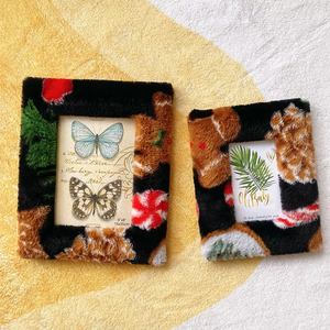 Manufacturer Price Party Gift Table Stuffed Velvet Home Decoration Plush Wood Photo <b>Frame</b> - Product Image 4