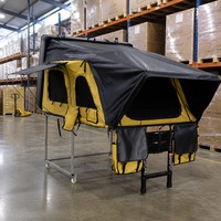 Tente de toit rigide en aluminium pliable à montage rapide Desert Khaki pour SUV 4x4 tout-terrain