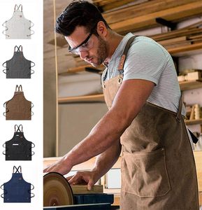 Tablier de cuisine en toile de haute qualité, imperméable, imprimé avec logo personnalisé, réutilisable - Product Image 5