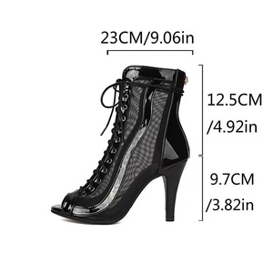 Silver High Top Jazz Dance Boots Breathable Performance Hip Hop Ballroom Salsa Latin Dancing Street tango Dancing Boots - Product Image 6