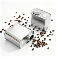 Boîte en fer blanc personnalisée en usine 100/250/450g, conteneur portable de luxe scellé pour grains de café, flocons d'avoine, thé, aliments pour animaux, noix, bonbons, riz, sel, épices