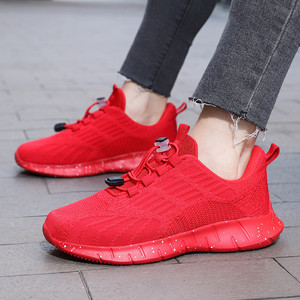 Zapatillas Deportivas Rojas con Cordones y Punta Redonda, Transpirables, con Entresuela de EVA y Suela de Goma, Ligeras, para Todas las Temporadas - Product Image 4