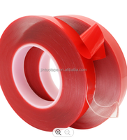 Cinta de espuma acrílica transparente de película roja cinta de doble cara cinta adhesiva de espuma impermeable de doble cara