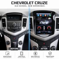 Pour Chevrolet Cruze (15-16) Écran vertical Tesla 10,4 pouces Lecteur multimédia pour voiture, avec Android Auto et CarPlay sans fil Radio de voiture multimédia BT