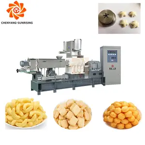 Full Production Line Automatic Inflating Puffed Cheese Ball Corn Snack Buckwheat Flakes Extruder Machine