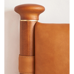 Ensemble de chambre à coucher moderne en <span class=keywords><strong>bois</strong></span> massif de buis et cuir écologique, léger et respectueux de l'environnement - Product Image 4