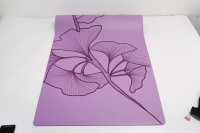 Tapis de yoga en caoutchouc PU végétalien mat givré, formes personnalisées (arche, ovale, pilule, capsule), couleurs blanc, beige, nude, rose, vert armée, violet, noir