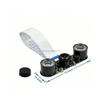 Kamera Mata Ikan Raspberry Pi 4 Night Vision 5MP OV5647 dengan Panjang Fokus yang Dapat Disesuaikan 70/95/160 Derajat