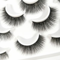 Faux cils en bande effet extensions, étiquette personnalisée, 9 paires, forme papillon, faux cils 3D en vison synthétique, vente en gros, fournisseur