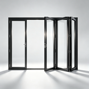 Barrierefreie Aluminium-Falttür mit Windschutz und Sicherheitsglas für Terrasse, Geeignet für Barrierefreien Zugang in Villen - Product Image 1