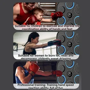 Ev boks hedef eğitmen kukla eğitim spor ayarlanabilir duvara monte hedef akıllı müzik boks makinesi