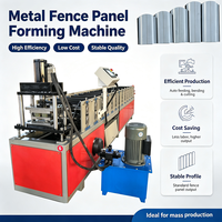 Machine de formage de rouleaux de clôture Palisade, ligne de production automatique à grande vitesse avec contrôleur PLC pour tôles métalliques ondulées