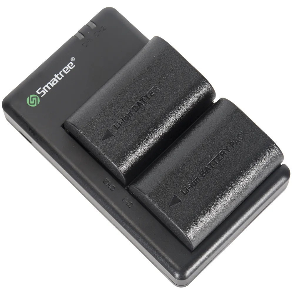 Smatree Dual USB caricabatteria della macchina fotografica per Canon LP-E6 dslr batterie