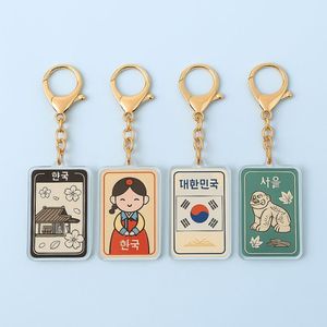 Wholesale Clear Acrylic <b>Keychain</b> with <b>Personalized</b> Logo Printing UV Promotional Souvenir - Product Image 5