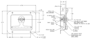 Замок-защелка без ключа для прицепов, караванов, грузовиков, ящиков для инструментов, нержавеющая сталь, открывание сбоку, с Т-образной ручкой, с возможностью замка - Product Image 6