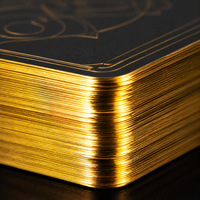 Cartes à jouer personnalisées de luxe en feuille d'or pour collection de cadeaux familiaux en PVC imperméable