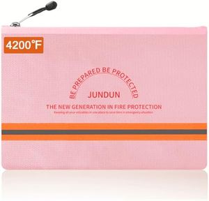 CUSTOM Fireproof Security Storage Bag Envelope Zipper Closure for Cash and Passport Filing Product - Product Image 1