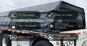 Bâche en acier robuste personnalisée de 16 x 20 pieds, 18 oz, avec bords renforcés, anneaux en D et œillets - Product Image 5