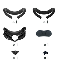 Pour Quest 3 Interface faciale 6-en-1 Set Masque en cuir PU léger Coussin en soie de glace Large vue Lunettes-Support réglable convivial