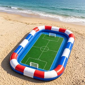 Nuovo Campo da Calcio Gonfiabile Commerciale 2026 - PVC 0,9mm con Anelli a D, Capacità 10-15 Persone per Eventi e Noleggi all'Aperto - Product Image 1