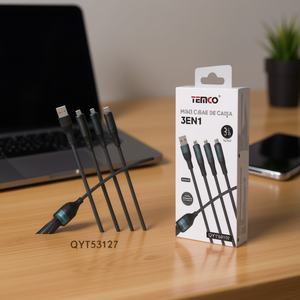 Cable Temco 3 en 1 de 3M, cargador multifunción para teléfono, tableta y portátil - Product Image 2