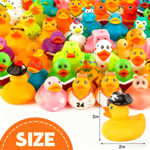 <span class=keywords><strong>Promo</strong></span> Serie de estilo mixto Exclusivo Pato de goma personalizado Juguetes de baño para bebés Novedad Juguetes de bañera para niños con diseños de patrones únicos - Product Image 2