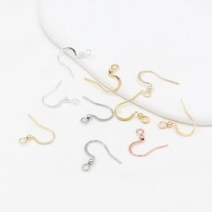Ganchos planos para pendientes en forma de corazón, chapados en oro, de cobre, para la fabricación de pendientes, componentes de joyería DIY - Product Image 4