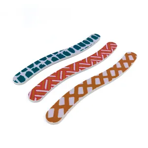 Professional Suppliers Double Sided Nail File Printed Custom Pattern S Shape Washable Nail Files 100180 For Salon Home