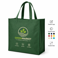 Bolsa de Compras Ecológica Personalizada al por Mayor, Bolsa de Supermercado Reutilizable y Sostenible, de Gran Capacidad, para Promociones en Tiendas