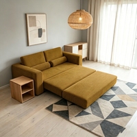 3-in-1 Konvertierbares Kompressions-Sofa Murphy-Bett mit Sofa Hochdichter Schaumstoff Ausklappbares Gästeschlafsofa Aufblasbares Sofabett Couch
