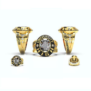 แหวนแชมป์ฟุตบอลหญิงประจำปี 2022 ของสถาบันโอเชียนไซด์ แคลเลจิเอท แวร์เทน แบรนดอน ซีเนียร์ แบล็ค ทริปเปิล คราวน์ แชมเปี้ยน เมทัล - Product Image 4