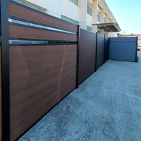 Ensemble complet de panneaux de clôture DIY en composite pour extérieur, clôture privée en WPC, panneau de clôture imperméable co-extrudé