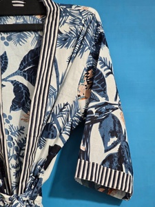 Bata de Verano para Mujer, de Algodón Ligero, Suave y Transpirable, Elegante, para la Playa, Cómoda, de Corte Relajado, para Vacaciones y Spa - Product Image 4