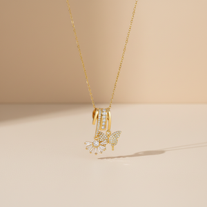 Collar con Colgante Geométrico de Acero Inoxidable Rosa, Chapado en Oro de 14K, para Mujer, Frescura de Verano, Joyería de Compromiso - Product Image 5