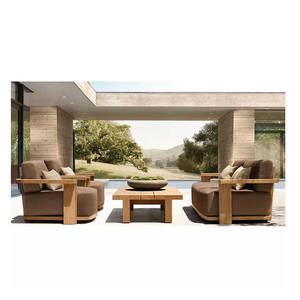 Mesa de Jardín para Exteriores, Mesa de Café de Madera Maciza para Patio, Mesa Rectangular Personalizada para Exteriores - Product Image 5