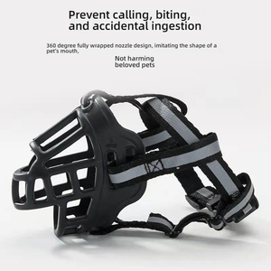 كمامة كلب أغطية فم الحيوانات الأليفة أقنعة فعالة لمنع العض غير المرغوب فيه ينبح بصوت عال مصممة لكلا الكلاب الكبيرة - Product Image 6