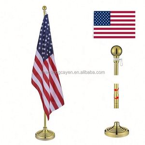 Drapeau national du Cameroun de luxe en polyester 100D pour intérieur avec mât en fibre de verre et design élégant de fanion pour bureaux - Product Image 4