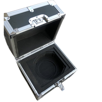 Boîtier de route en aluminium de couleur noire de taille personnalisée avec intérieur en mousse EVA pour le transport d'équipement