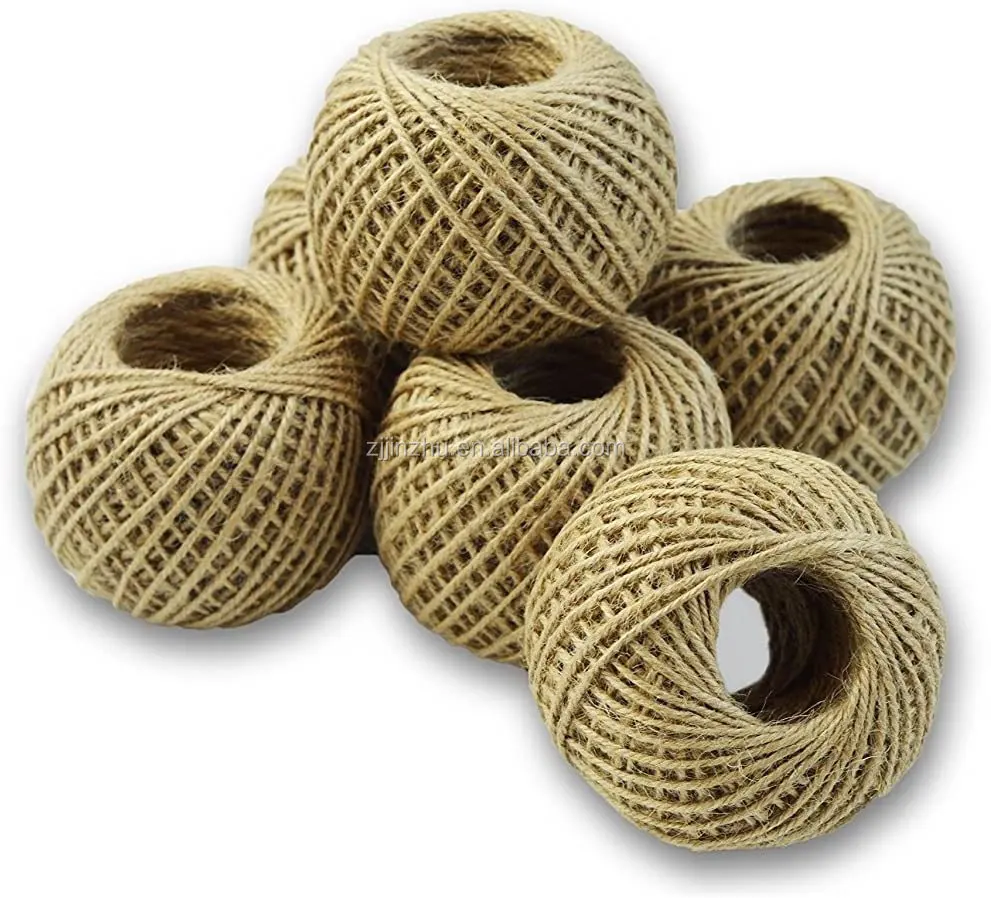 Corde de jute de haute qualité, 10 m, en vrac, pour suspension, étiquette, emballage cadeau en or, vente en gros