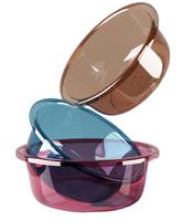 Bassin de Lavage Épais et Durable en Plastique Transparent Rond pour Salle de Bain, Cuisine, Dortoir, Maison, Lavage des Pieds