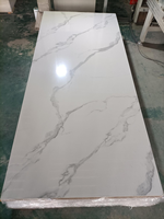 Panneau PVC brillant sans formaldéhyde, résistant à l'eau, texture marbre, pour surface de meubles et armoires