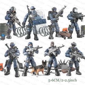 Hot toy for boys SWAT forze armate warrior poliziotto <span class=keywords><strong>militare</strong></span> soldato Action Figures fai da te con armi per capsule toys filler - Product Image 1
