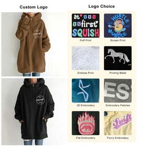 Wholesale <b>Women</b> Hoodies Oversize Winter Thick Colorful Custom Embroidery <b>Cardigan</b> <b>Women</b> Zipper Preppy School Style Plain Hoodie - Product Image 2