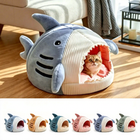 En gros, Lit pour chat portable et fermé, chaud, mignon, en forme de panier, coussin, tapis, tente, niche, grotte, maison pour chat et chiot, fournitures pour animaux de compagnie