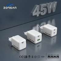 Chargeur Rapide Universel Portable Zonsan 2025 45W GaN Type C GRS PD QC PPS Adaptateur USB pour Téléphone Mobile Chargeur KC 45W